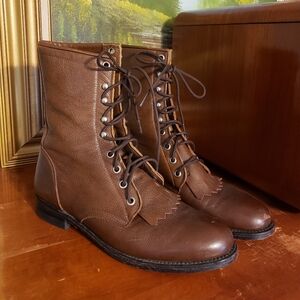 Vintage Justin Lace Up Boots